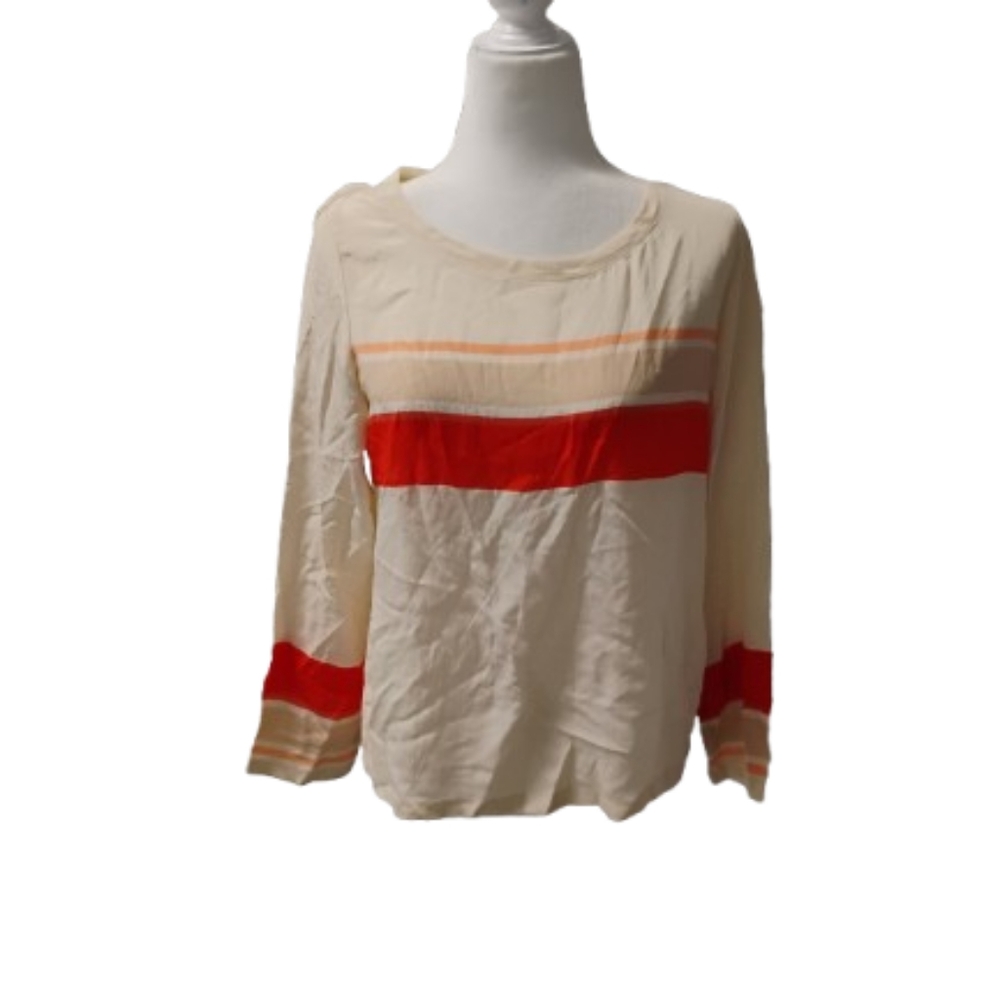 NWT Club Monaco Marjory Silk Long Sleeve Top